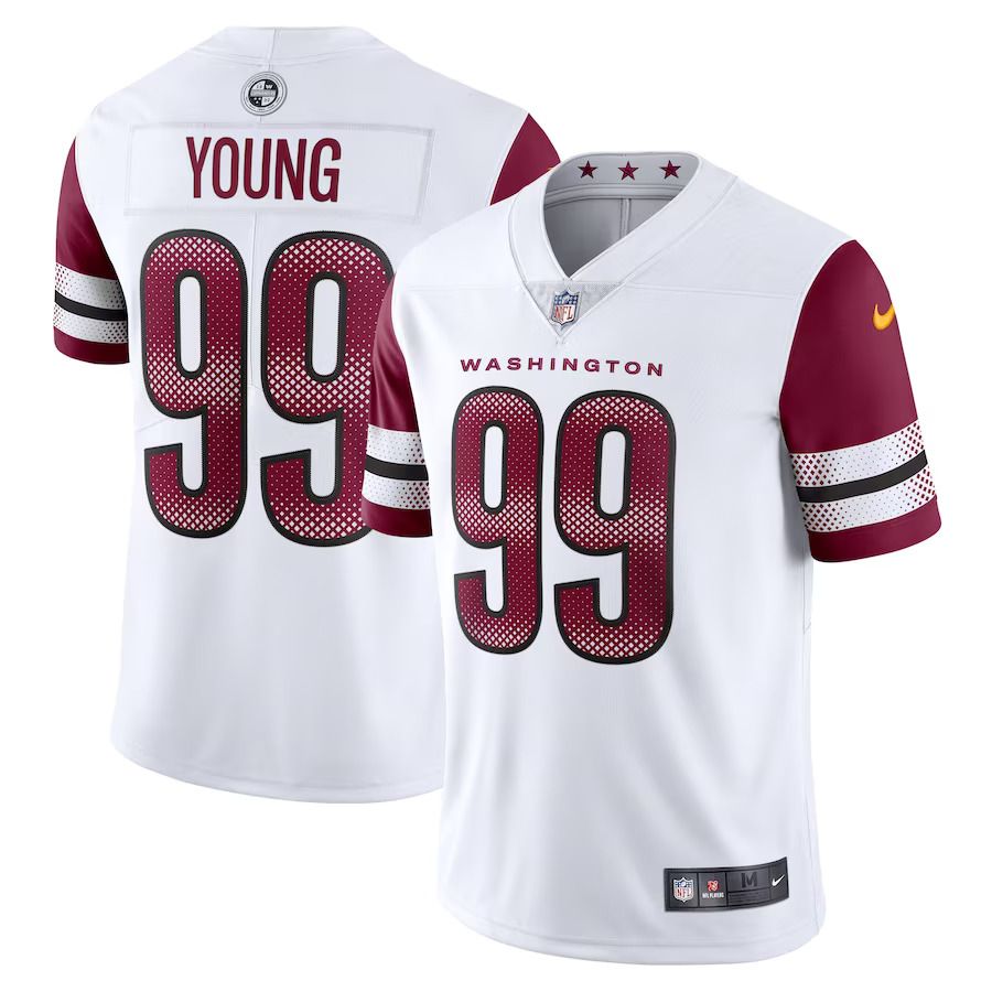 Men Washington Commanders #99 Chase Young Nike White Vapor Limited NFL Jersey->customized nfl jersey->Custom Jersey